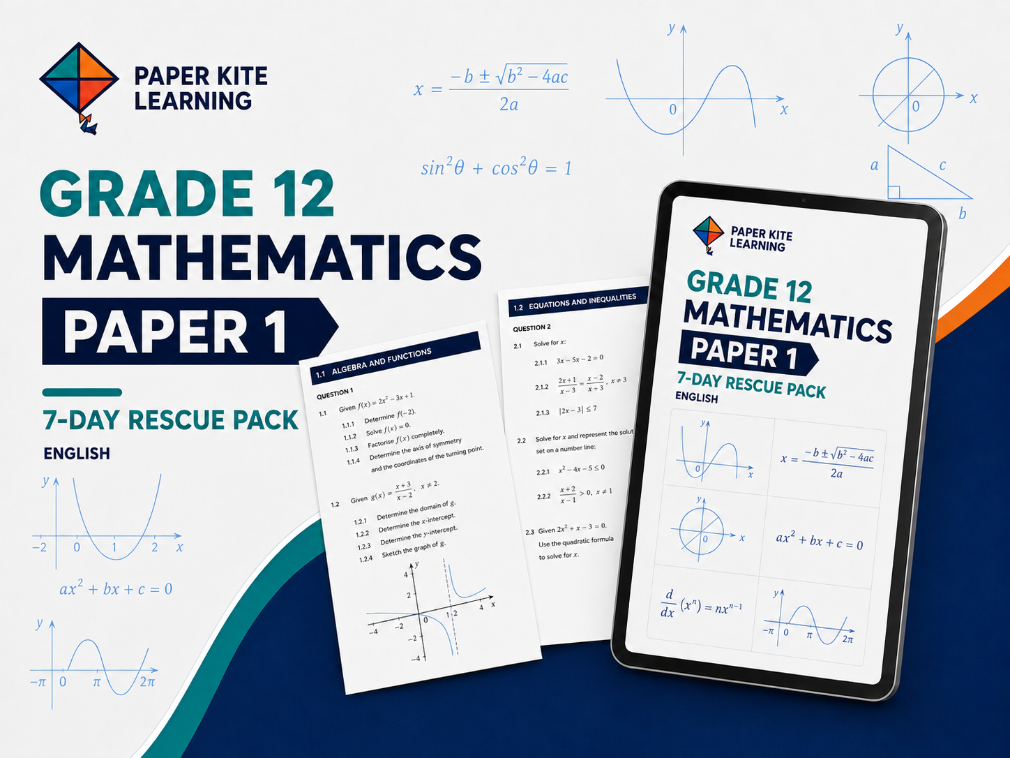 Grade 12 Mathematics — Paper 1 7-Day Rescue Pack