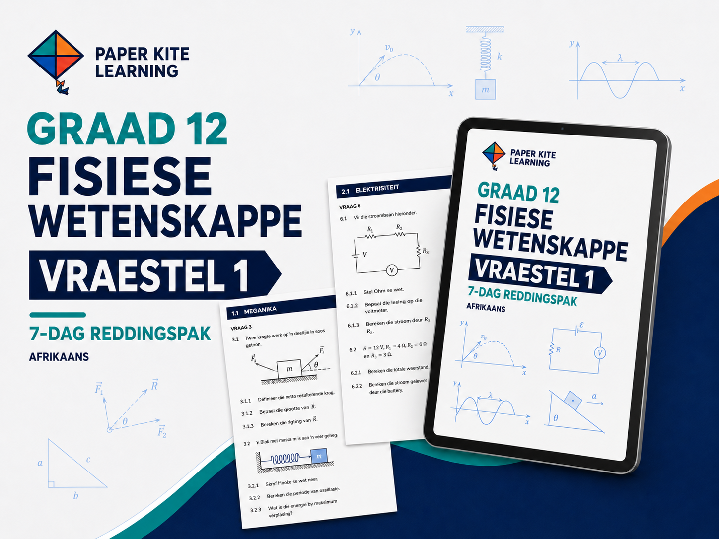 Graad 12 Fisiese Wetenskappe Vraestel 1 7-Dag Reddingspak in Afrikaans